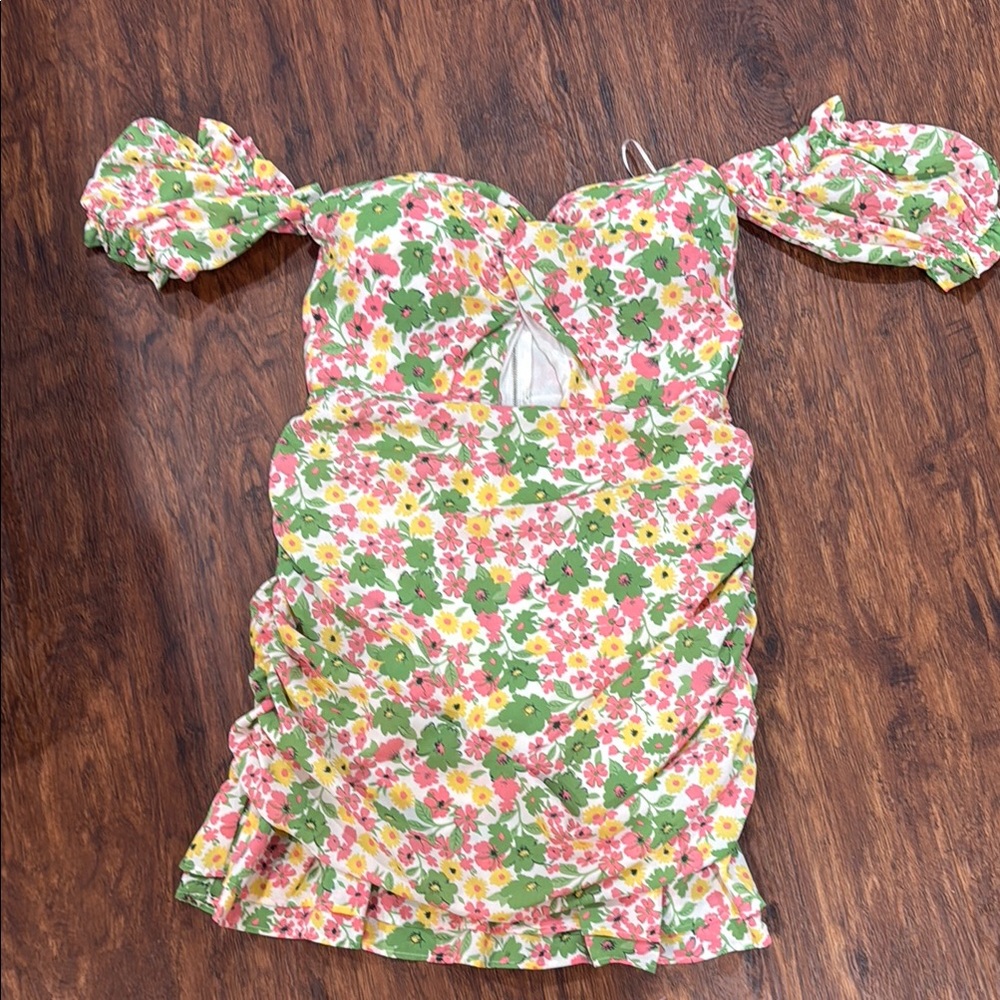 Floral Kids Top with Ruffle Sleeves